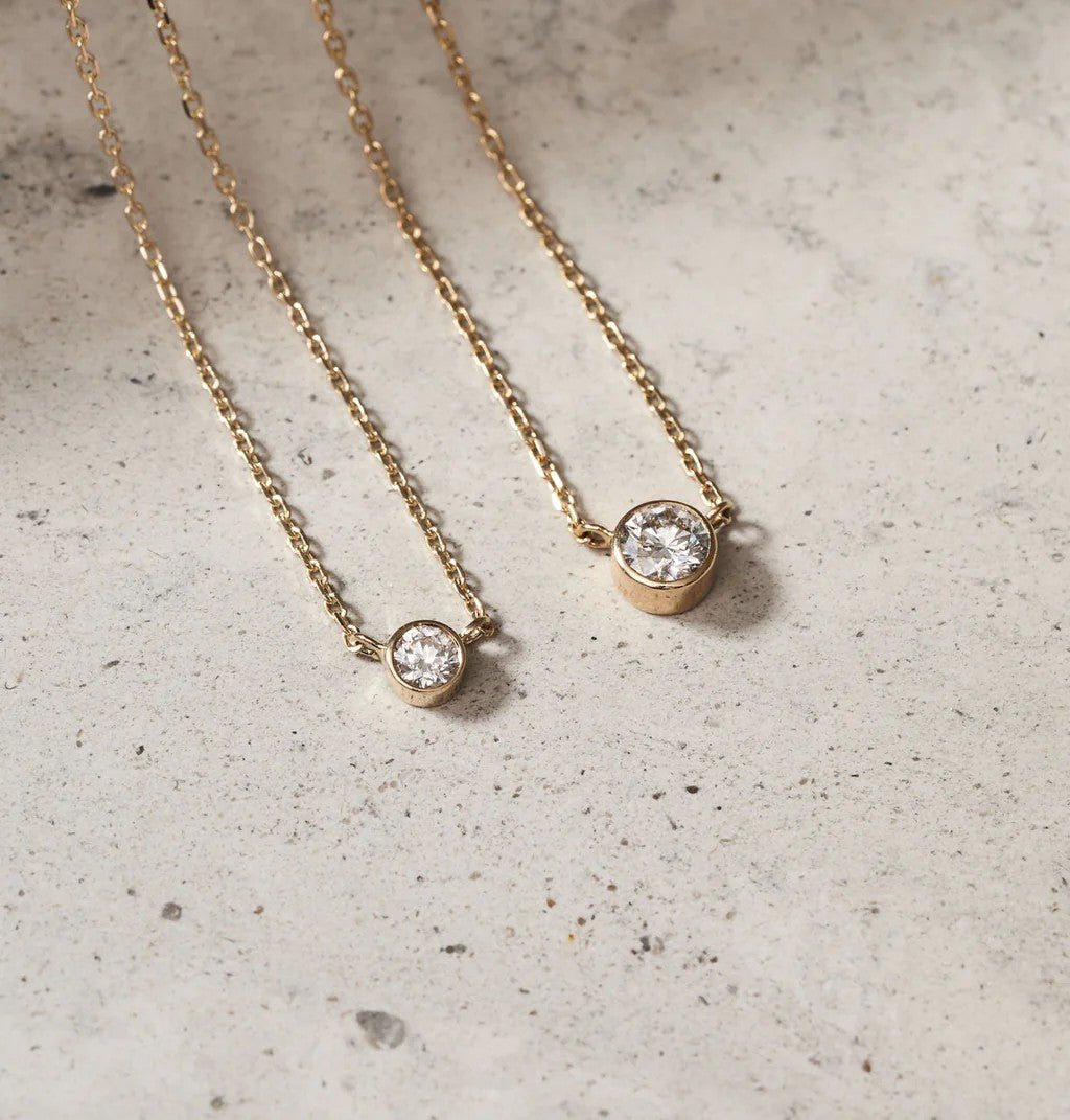 Single Diamond Necklaces
