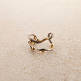 Seafire 18K, 22K & 24K Gold & Silver Ear Cuff w. Diamond