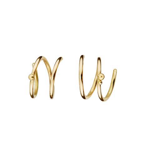 Spiral 18K & 22K Gold Earrings