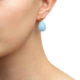 Light Blue Mini Goldplated Drop Earrings