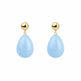 Light Blue Mini Goldplated Drop Earrings