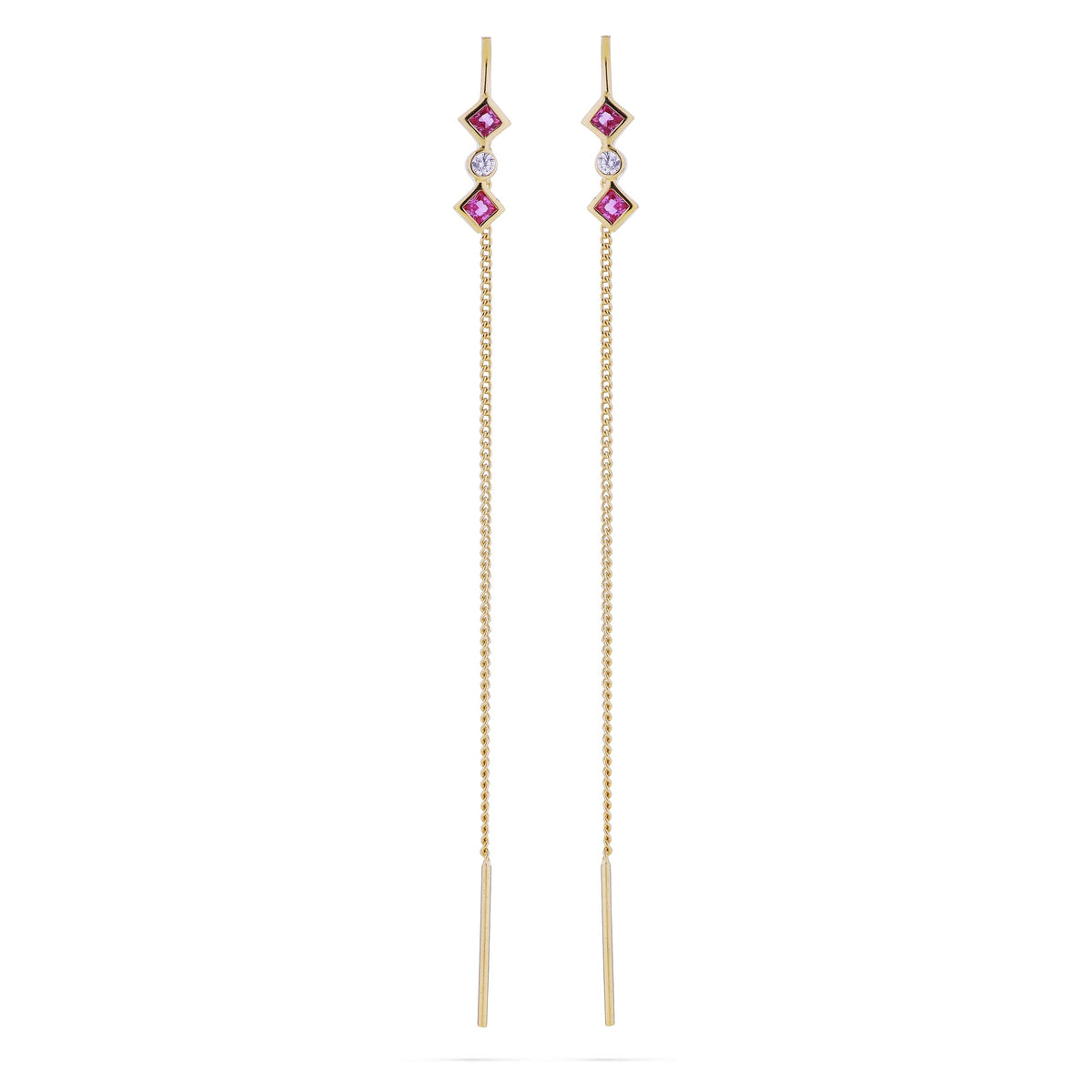 Zalora Pink 14K Forgyldt Ørering m. Zirkoner