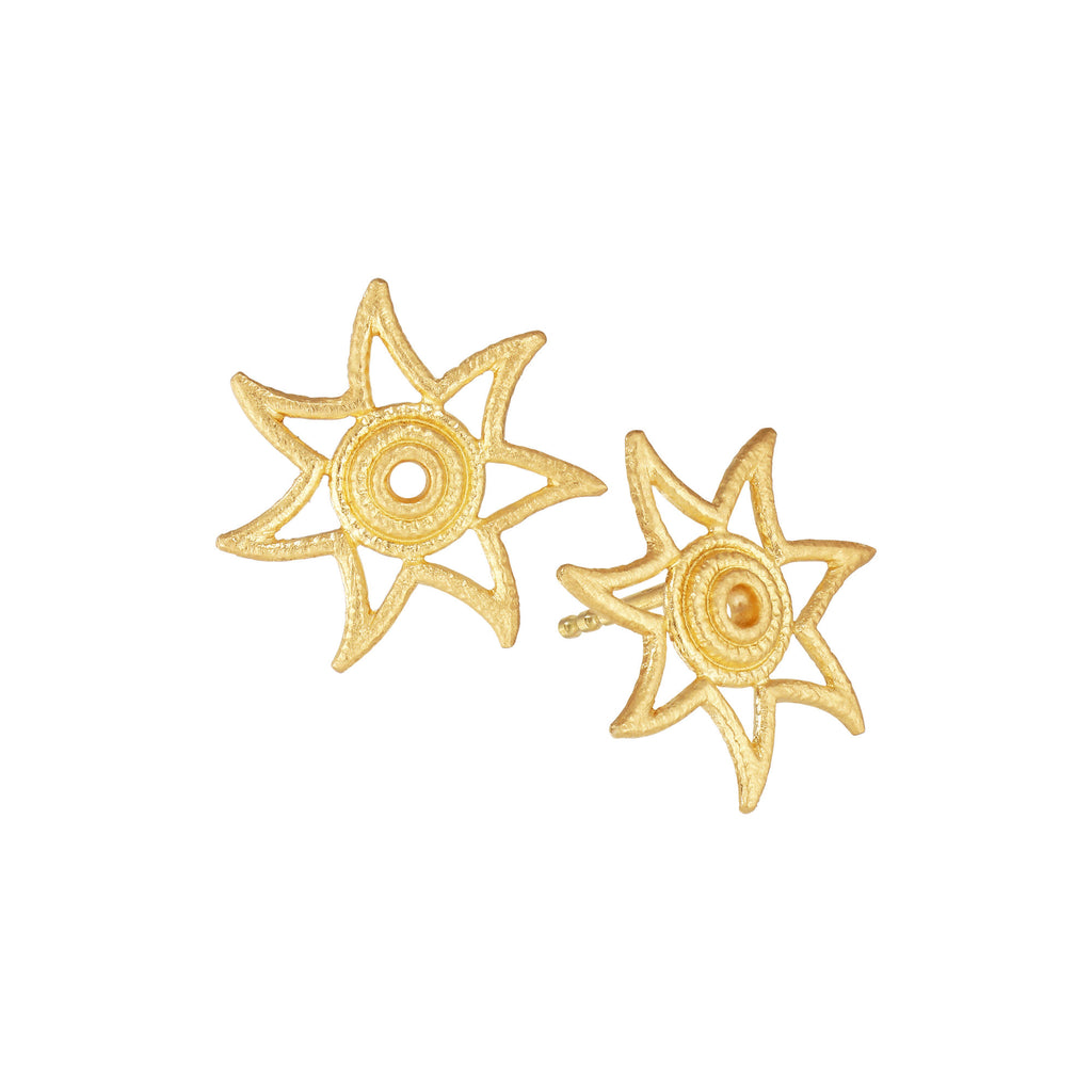 Sun Small 18K Gold Earrings