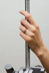 Curved Channel Pavé 14k or 18k Whitegold Ring w. Lab-Grown Diamonds
