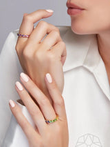 Regenbogen Sapphire Chunky Gradient 18k Goldring