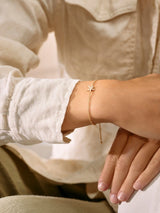 Funky Stars 18K Gold Bracelet w. 0.15ct Diamonds