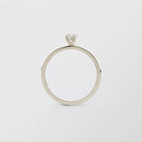 Soft 18K White Gold Ring w. 0.25ct Diamond