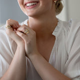 Jovian Small 18K Gold Ring w. Diamonds