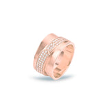 Jovianer kleiner 18k Rosengold Ring w. Diamanten