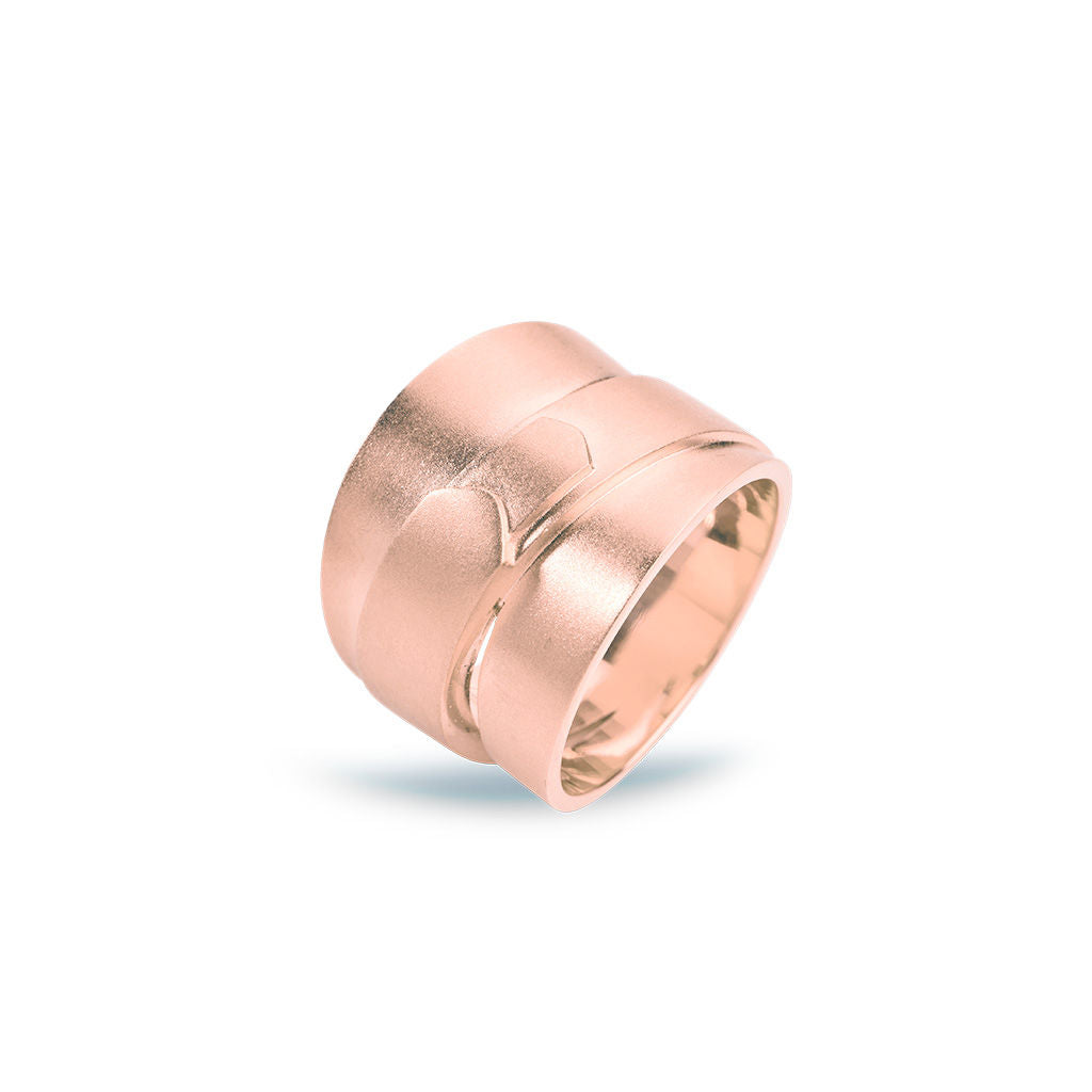 Jovian großer 18k Rosengold Ring