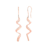 Jovian 18K Rosegold Ear Hangers w. Diamonds