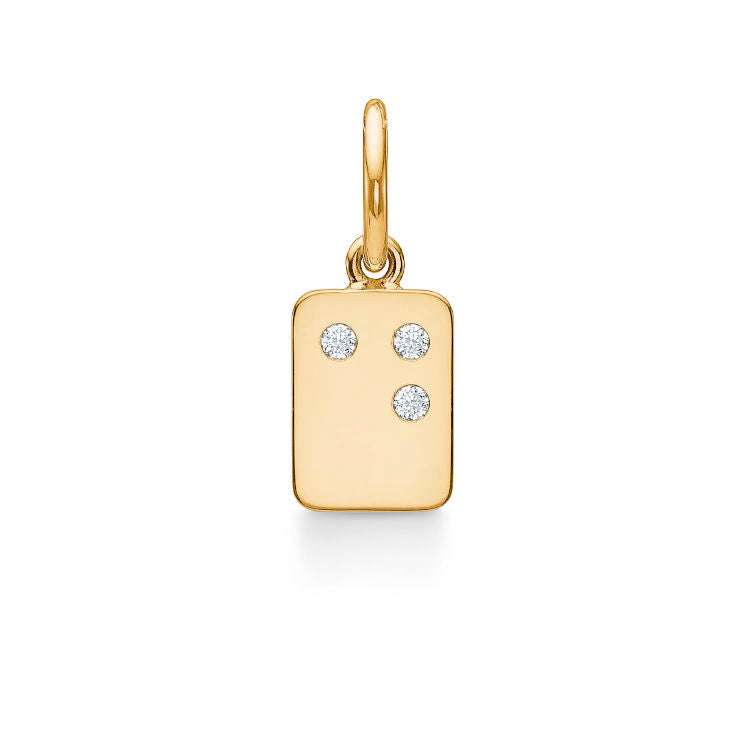My Secret D 18K Gold Pendant w. Diamonds