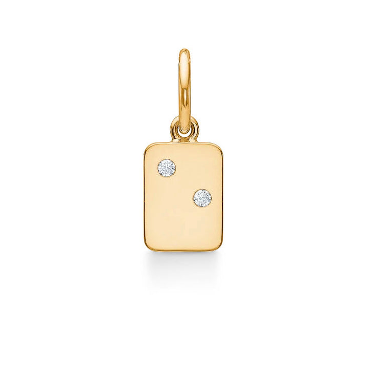 My Secret E 18K Gold Pendant w. Diamonds