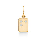 My Secret F 18K Gold Pendant w. Diamonds