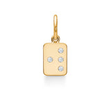 My Secret W 18K Gold Pendant w. Diamonds