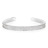 Felline Concavo Silver Bangle w. Zirconias