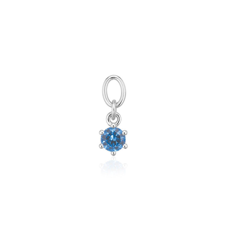 Circolo Uno 18K Gold Plated Pendant w. Blue Zirconias
