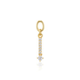 Circolo Lungo 18K Gold Plated Pendant w. Zirconias