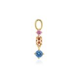 Hoop Charm Pendolo Tre 18K Gold Plated Pendant w. Zirconia