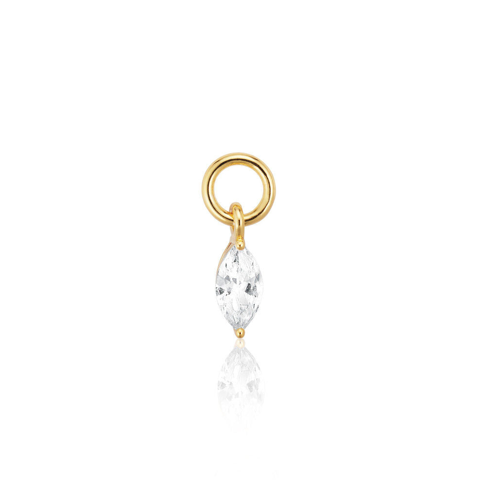 Occhio 18K Gold Plated Pendant w. Zirconia