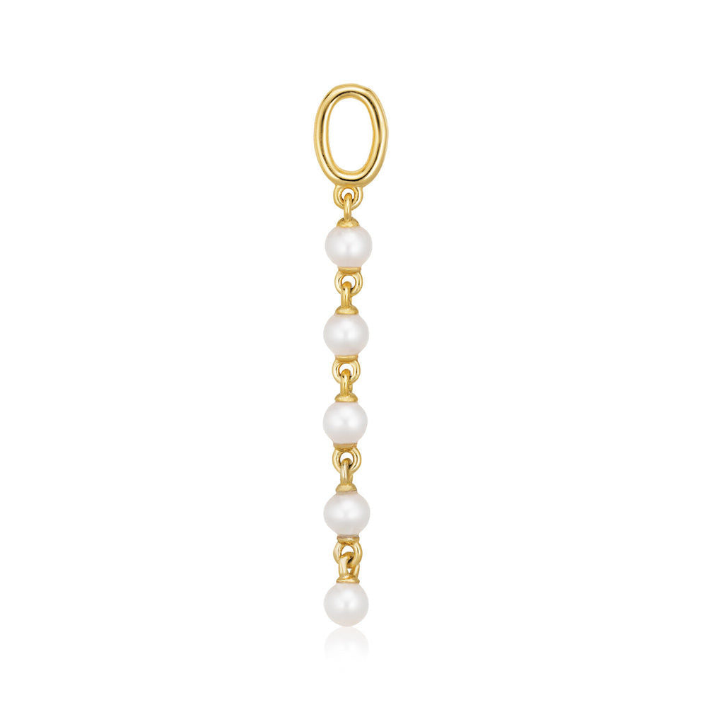 Perla Cinque 18K Gold Plated Pendant w. Zirconia