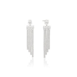 Ellisse Lungo Exclusive Piccolo Silver Earrings w. Zirconias