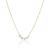 Ellisse Cinque 18K Gold Plated Necklace w. Zirconias