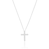 Belluno Croce Silver Necklace w. Zirconias