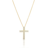 Roccanova Croce 18K Forgyldt Halskæde m. Zirkoner