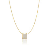 Felline Concavo 18K Gold Plated Necklace w. Zirconias