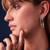 Hoop Charm Pendolo Tre Silver Pendant w. Zirconia