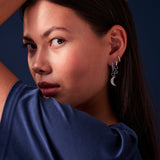 Hoop Charm Luna Silver Pendant w. Zirconia