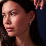 Ellisse Due Piccolo 18K Gold Plated Earrings w. Zirconia