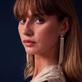 Ellisse Lungo Exclusive Grande 18K vergoldete Ohrringe m. Zirkon