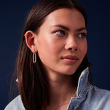 Capizzi Lungo 18K Gold Plated Earrings w. Zirconia