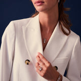 Ellisse Carezza Uno Silver Necklace w. Zirconia