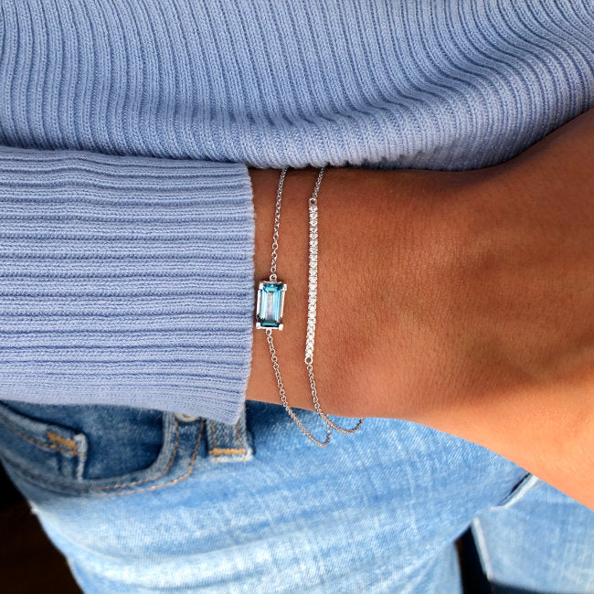 Rock Classic Armband aus 18K Weißgold vergoldet I Diamanten