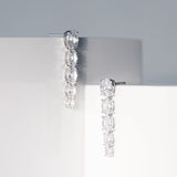 Ellisse Lungo Cinque Silberohrringe m. Zirkon