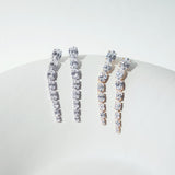 Ellisse Lungo Otto Sølv Øreringe m. Zirkoner