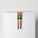 Ellisse Lungo Otto 18K Forgyldte Øreringe m. Farvede Zirkoner