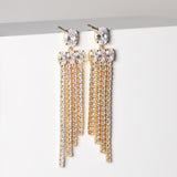 Ellisse Lungo Exclusive Piccolo 18K Gold Plated Earrings w. Zirconias