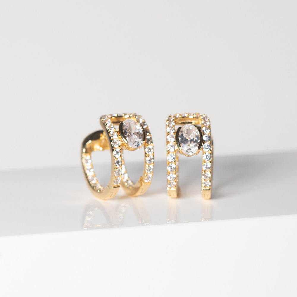 Ellisse Carezza 18K Forgyldt Huggies m. Zirkoner