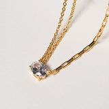 Ellisse Uno 18K Gold Plated Necklace w. Zirconia