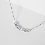 Ellisse Cinque Silver Necklace w. Zirconias