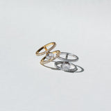Ellisse Carezza Grande 18K Gold Plated Ring W. Zirkonia