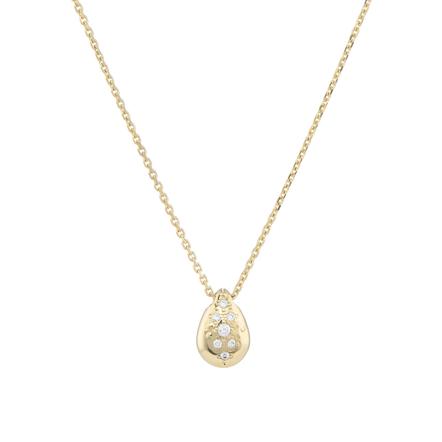 Dala Diamond Scatter 9K Gold Necklace w. Diamonds
