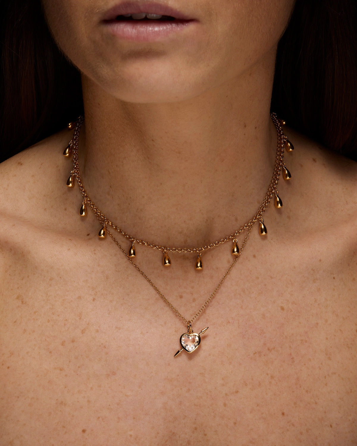 Sirens Tears Gold Plated Necklace