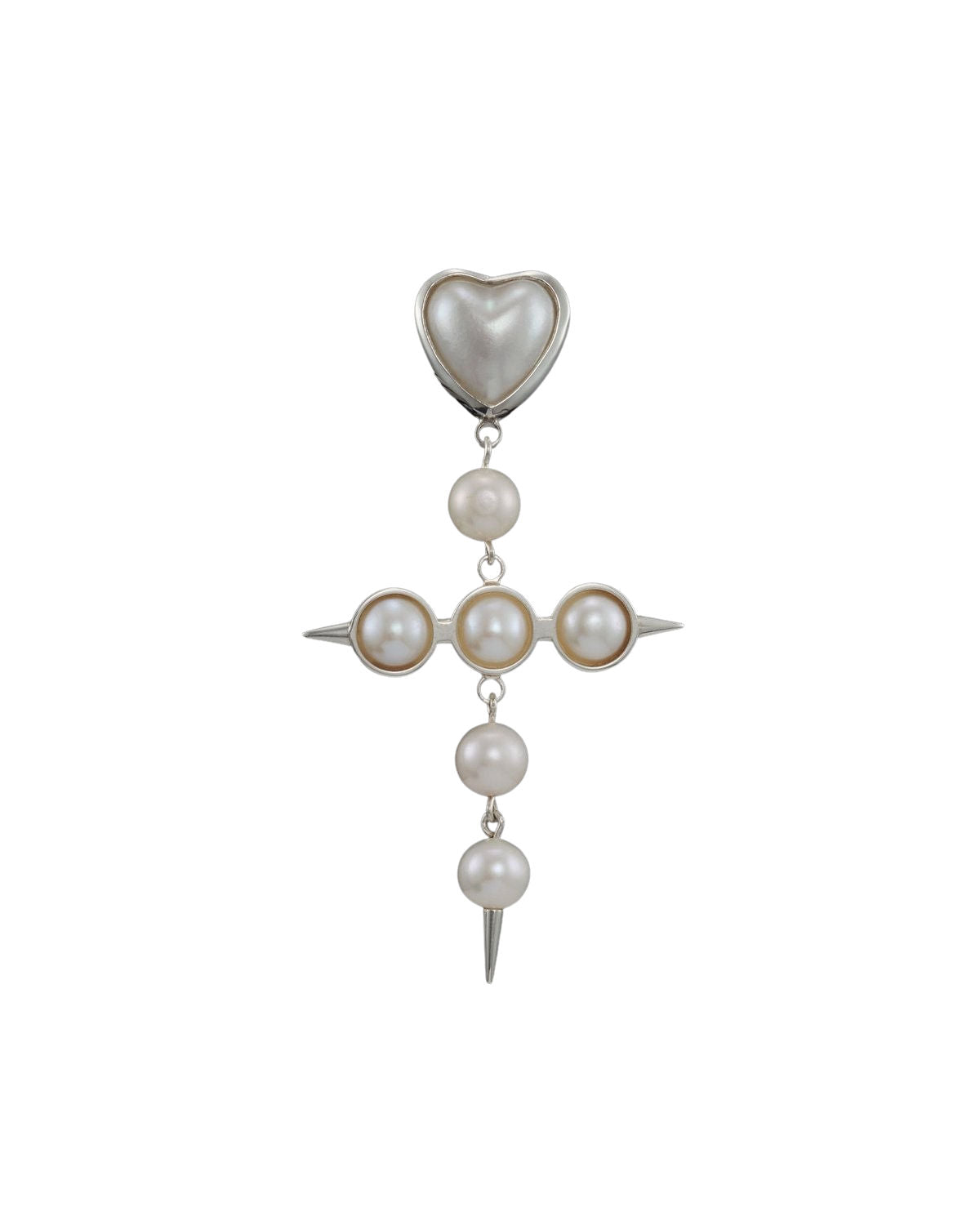 Empress Silver Earring w. Freshw.ater Pearls & Mabe Pearl