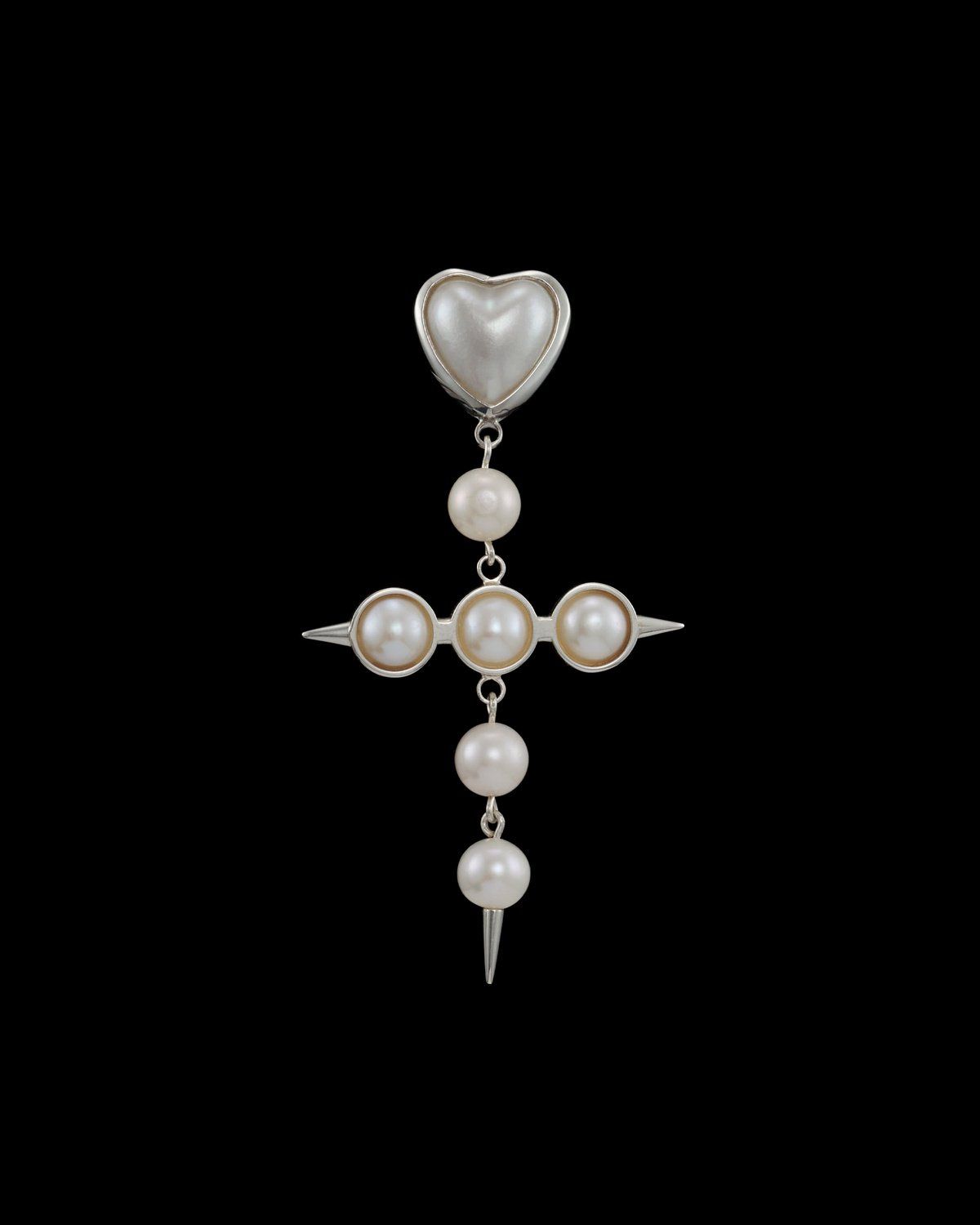 Empress Silver Earring w. Freshw.ater Pearls & Mabe Pearl