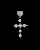 Empress Silver Earring w. Freshwater Pearls & Mabe Pearl